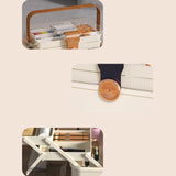 Maxbell Family First Aid Medical Box with Handle First Aid Case Hiking Workplace Car light brown