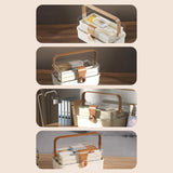 Maxbell Family First Aid Medical Box with Handle First Aid Case Hiking Workplace Car light brown