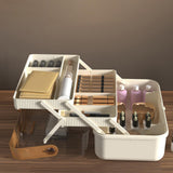 Maxbell Family First Aid Medical Box with Handle First Aid Case Hiking Workplace Car light brown