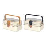 Maxbell Family First Aid Medical Box with Handle First Aid Case Hiking Workplace Car light brown