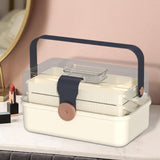 Maxbell Family First Aid Medical Box with Handle First Aid Case Hiking Workplace Car Navy