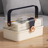Maxbell Family First Aid Medical Box with Handle First Aid Case Hiking Workplace Car Navy