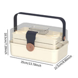 Maxbell Family First Aid Medical Box with Handle First Aid Case Hiking Workplace Car Navy