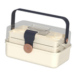 Maxbell Family First Aid Medical Box with Handle First Aid Case Hiking Workplace Car Navy