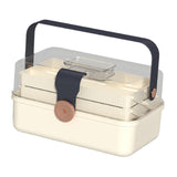 Maxbell Family First Aid Medical Box with Handle First Aid Case Hiking Workplace Car Navy