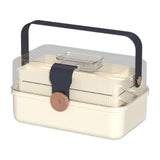 Maxbell Family First Aid Medical Box with Handle First Aid Case Hiking Workplace Car Navy