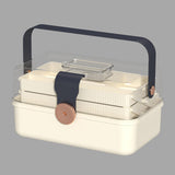 Maxbell Family First Aid Medical Box with Handle First Aid Case Hiking Workplace Car Navy
