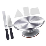 Maxbell Aluminium Alloy Cake Turntable Set Non Slip Rotating Cake Stand Baking Tools