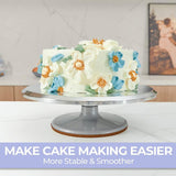 Maxbell Aluminium Alloy Cake Turntable Set Non Slip Rotating Cake Stand Baking Tools