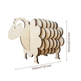 Maxbell Wood Coasters Table Decor Non Slip Gifts Sheep Shaped Coasters for Mugs Cups Wood