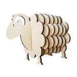 Maxbell Wood Coasters Table Decor Non Slip Gifts Sheep Shaped Coasters for Mugs Cups Wood