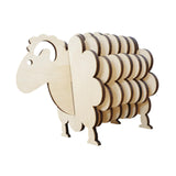 Maxbell Wood Coasters Table Decor Non Slip Gifts Sheep Shaped Coasters for Mugs Cups Wood