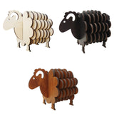 Maxbell Wood Coasters Table Decor Non Slip Gifts Sheep Shaped Coasters for Mugs Cups Wood