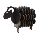 Maxbell Wood Coasters Table Decor Non Slip Gifts Sheep Shaped Coasters for Mugs Cups Black