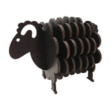 Maxbell Wood Coasters Table Decor Non Slip Gifts Sheep Shaped Coasters for Mugs Cups Black