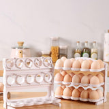 Maxbell Egg Holder for Refrigerator Side Door Reusable for Drawer Cabinet Countertop