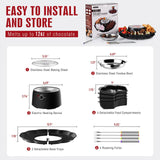 Maxbell Electric Fondue Pot Set Chocolate Fondue Set for Marshmallows Birthday Party