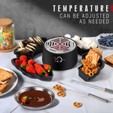 Maxbell Electric Fondue Pot Set Chocolate Fondue Set for Marshmallows Birthday Party