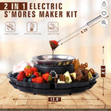 Maxbell Electric Fondue Pot Set Chocolate Fondue Set for Marshmallows Birthday Party