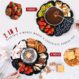 Maxbell Electric Fondue Pot Set Chocolate Fondue Set for Marshmallows Birthday Party