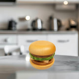 Maxbell Wooden Burger Coaster Set Smooth Tabletop Protection for Hotel Tabletop Home