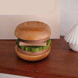 Maxbell Wooden Burger Coaster Set Smooth Tabletop Protection for Hotel Tabletop Home
