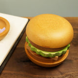 Maxbell Wooden Burger Coaster Set Smooth Tabletop Protection for Hotel Tabletop Home
