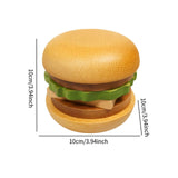 Maxbell Wooden Burger Coaster Set Smooth Tabletop Protection for Hotel Tabletop Home