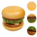 Maxbell Wooden Burger Coaster Set Smooth Tabletop Protection for Hotel Tabletop Home