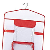 Maxbell Hanging Wrapping Paper Storage Bag Transparent Hanging Gift Wrap Rolls Holder