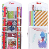 Maxbell Hanging Wrapping Paper Storage Bag Transparent Hanging Gift Wrap Rolls Holder