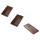 Maxbell Bamboo Tea Tray Simple Sturdy Kungfu Tea Table for Household Tea Room Office 50x28x3.5cm