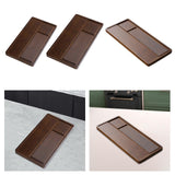 Maxbell Bamboo Tea Tray Simple Sturdy Kungfu Tea Table for Household Tea Room Office 50x28x3.5cm