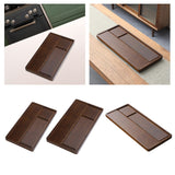 Maxbell Bamboo Tea Tray Simple Sturdy Kungfu Tea Table for Household Tea Room Office 50x28x3.5cm