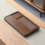 Maxbell Bamboo Tea Tray Simple Sturdy Kungfu Tea Table for Household Tea Room Office 50x28x3.5cm