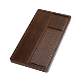 Maxbell Bamboo Tea Tray Simple Sturdy Kungfu Tea Table for Household Tea Room Office 50x28x3.5cm