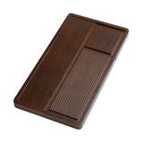 Maxbell Bamboo Tea Tray Simple Sturdy Kungfu Tea Table for Household Tea Room Office 50x28x3.5cm