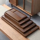 Maxbell Bamboo Tea Tray Simple Sturdy Kungfu Tea Table for Household Tea Room Office 50x28x3.5cm