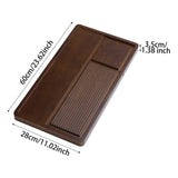 Maxbell Bamboo Tea Tray Simple Sturdy Kungfu Tea Table for Household Tea Room Office 60x28x3.5cm