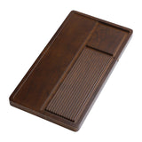 Maxbell Bamboo Tea Tray Simple Sturdy Kungfu Tea Table for Household Tea Room Office 60x28x3.5cm
