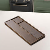 Maxbell Bamboo Tea Tray Simple Sturdy Kungfu Tea Table for Household Tea Room Office 70x32x3.5cm