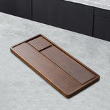 Maxbell Bamboo Tea Tray Simple Sturdy Kungfu Tea Table for Household Tea Room Office 70x32x3.5cm