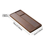 Maxbell Bamboo Tea Tray Simple Sturdy Kungfu Tea Table for Household Tea Room Office 70x32x3.5cm