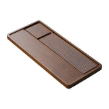 Maxbell Bamboo Tea Tray Simple Sturdy Kungfu Tea Table for Household Tea Room Office 70x32x3.5cm