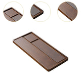 Maxbell Bamboo Tea Tray Simple Sturdy Kungfu Tea Table for Household Tea Room Office 70x32x3.5cm