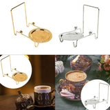 Maxbell Cup Saucers Display Stand Coffee Cup Display Rack for Home Saucers Coffee Bar Gold