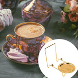 Maxbell Cup Saucers Display Stand Coffee Cup Display Rack for Home Saucers Coffee Bar Gold