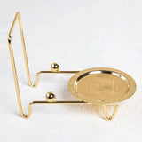 Maxbell Cup Saucers Display Stand Coffee Cup Display Rack for Home Saucers Coffee Bar Gold