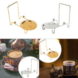 Maxbell Cup Saucers Display Stand Coffee Cup Display Rack for Home Saucers Coffee Bar Gold