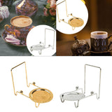 Maxbell Cup Saucers Display Stand Coffee Cup Display Rack for Home Saucers Coffee Bar Gold